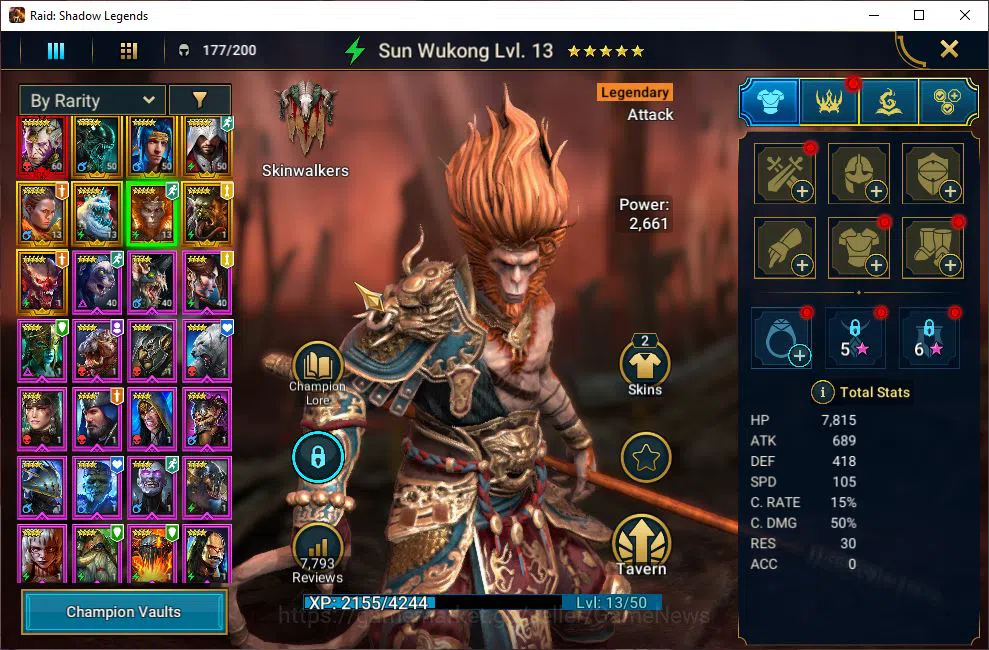 Raid: Shadow Legends Accounts Mid-Game Lv30 1M Power| 1 Mythic (SSGalathir)+8 Legendary 7