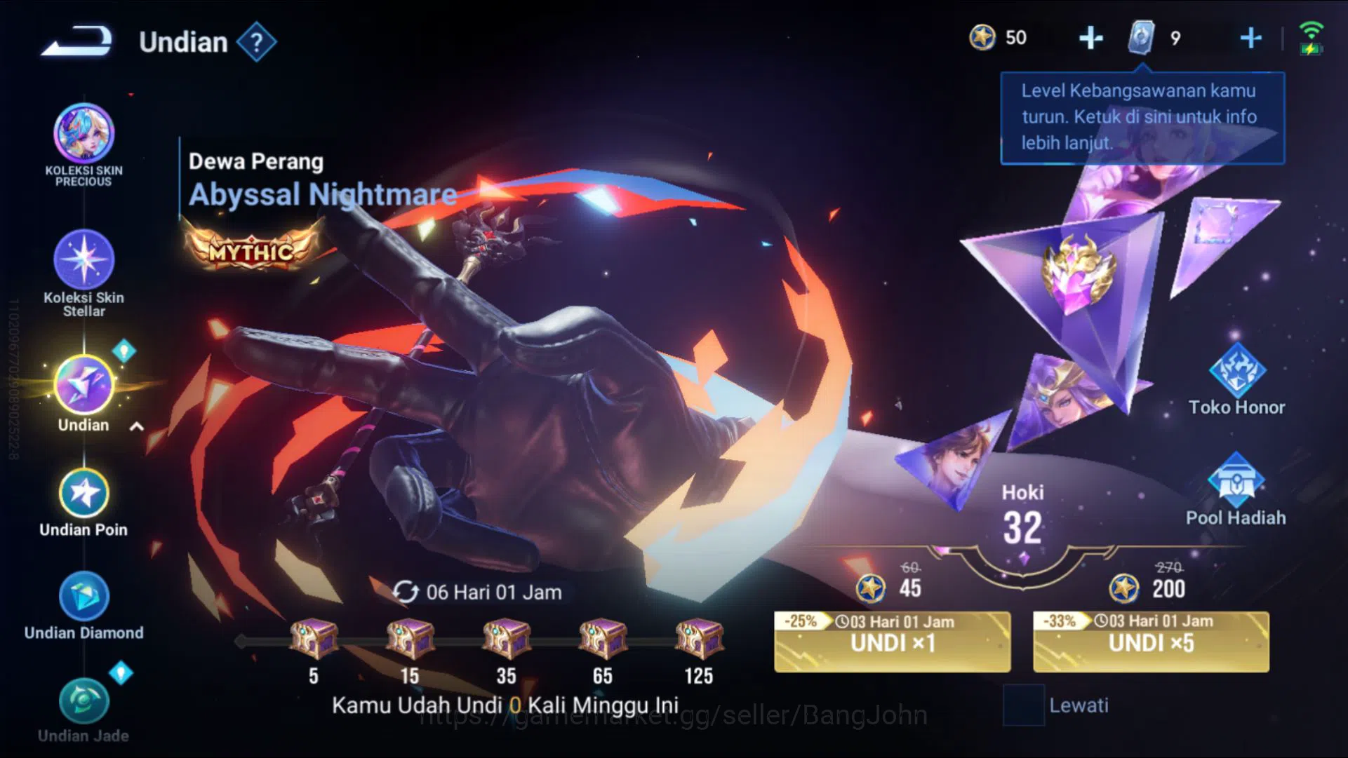 Honor of Kings Accounts [GLOBAL] 86 Hero | 90 Skin | Jungle T7 | Blessed N image 10