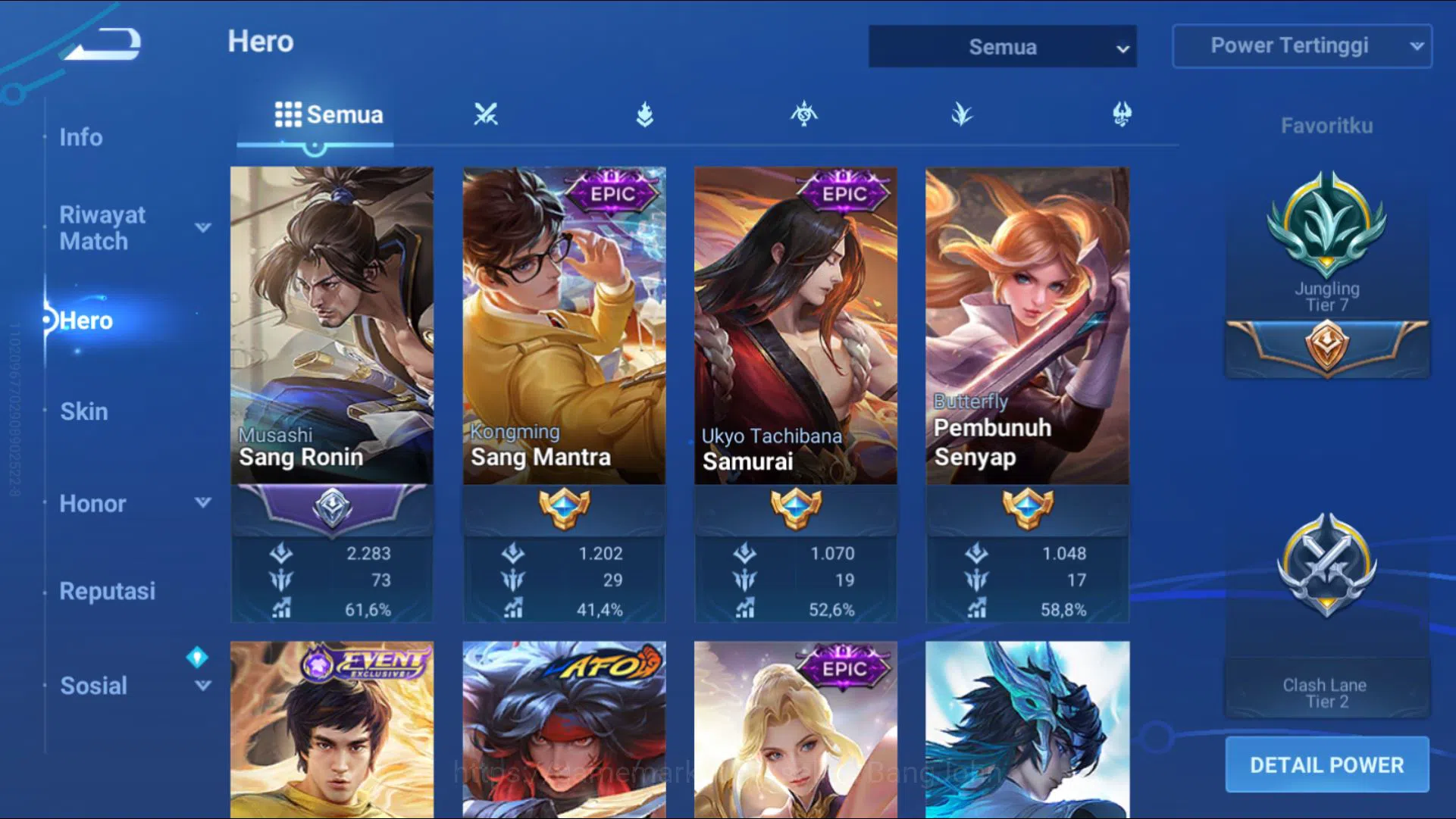 Honor of Kings Accounts [GLOBAL] 86 Hero | 90 Skin | Jungle T7 | Blessed N image 17