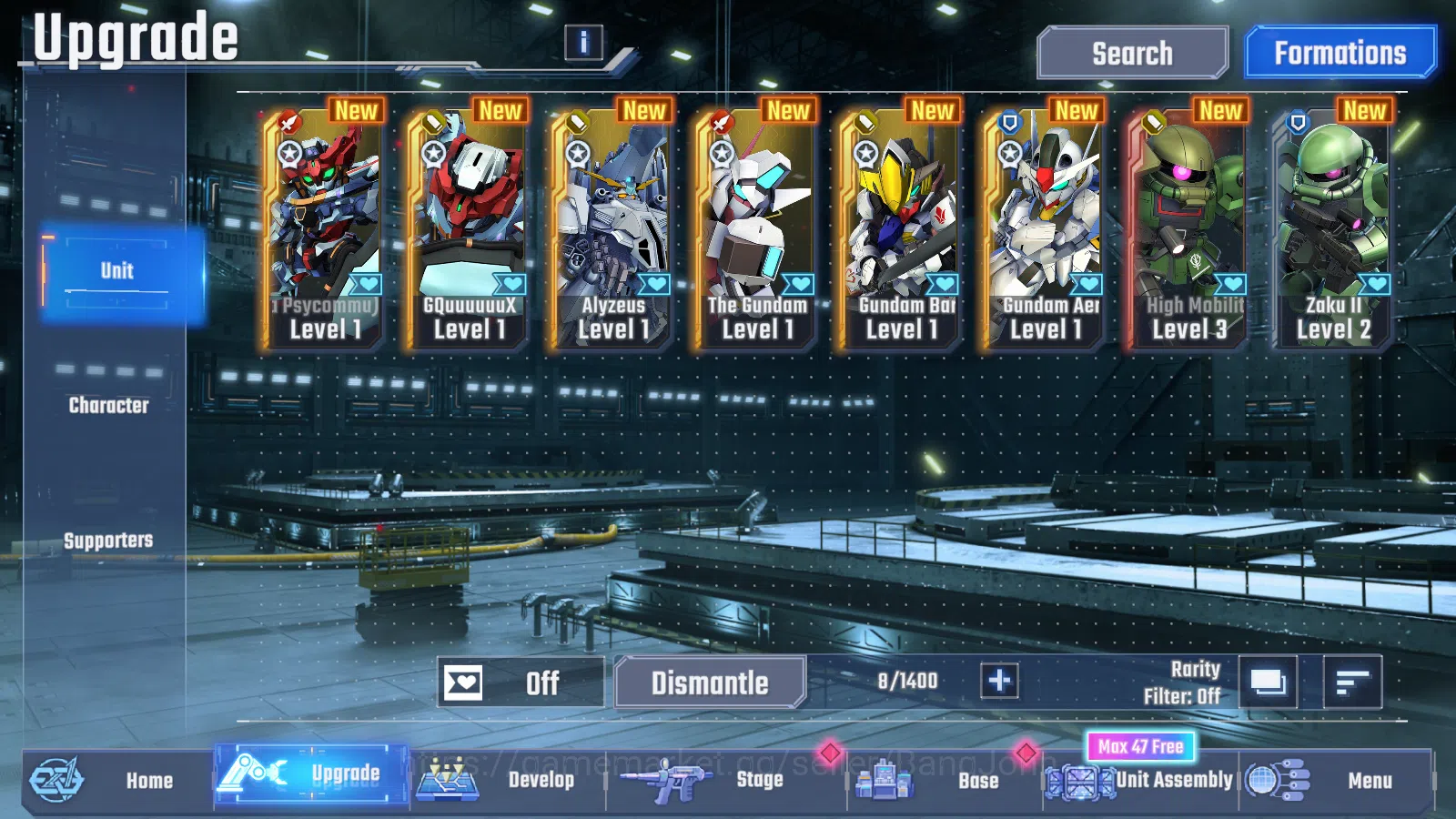 SD Gundam G Generation ETERNAL Accounts Global Rank 1 | FreshStory | 100+K Diamond, Selector Banner On, 6Gundam SSR+ 2Supp 2