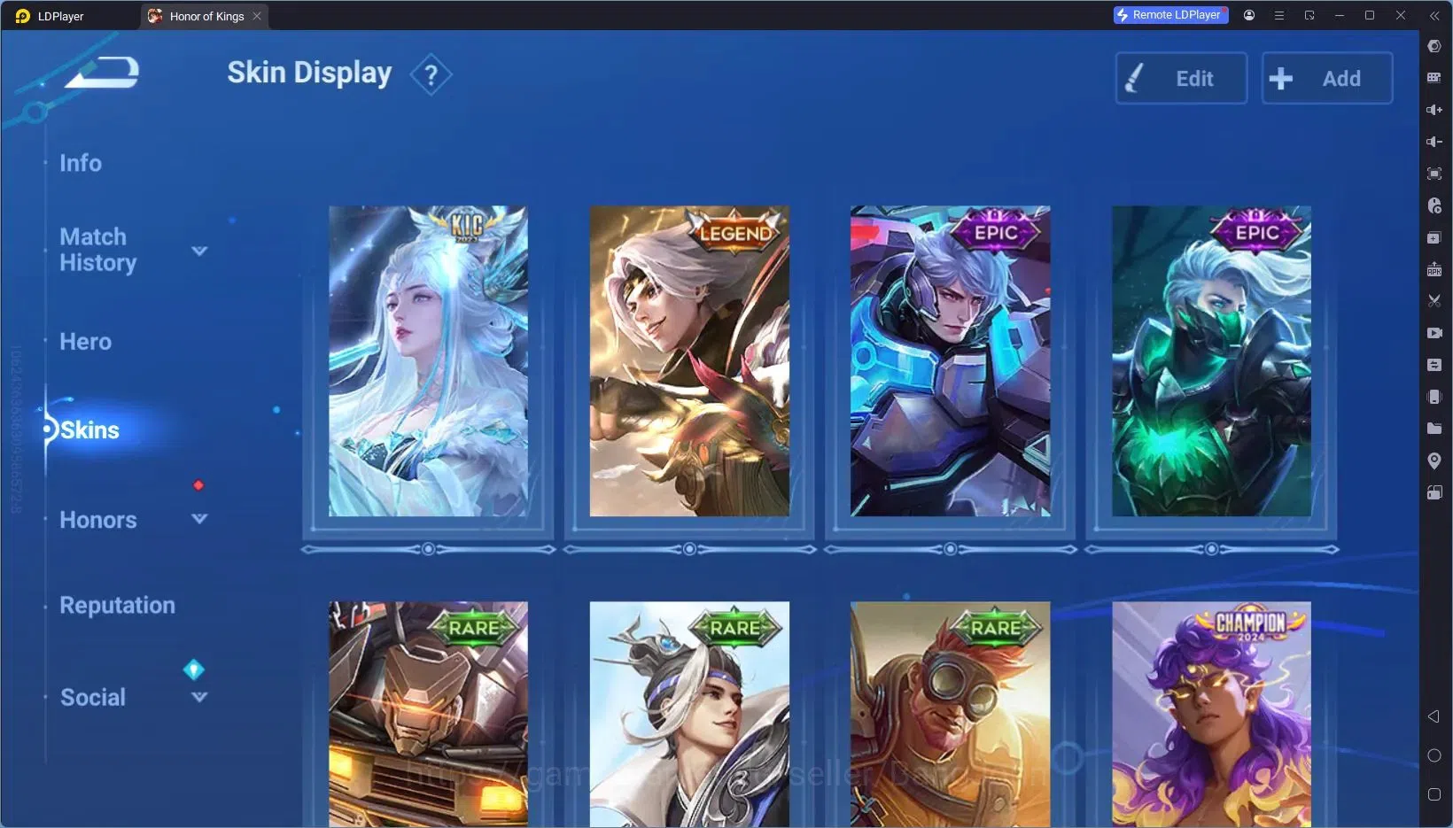 Honor of Kings Accounts Global | 50H 20S | KIC Luna, Legend Yao, Collab Ao image 3