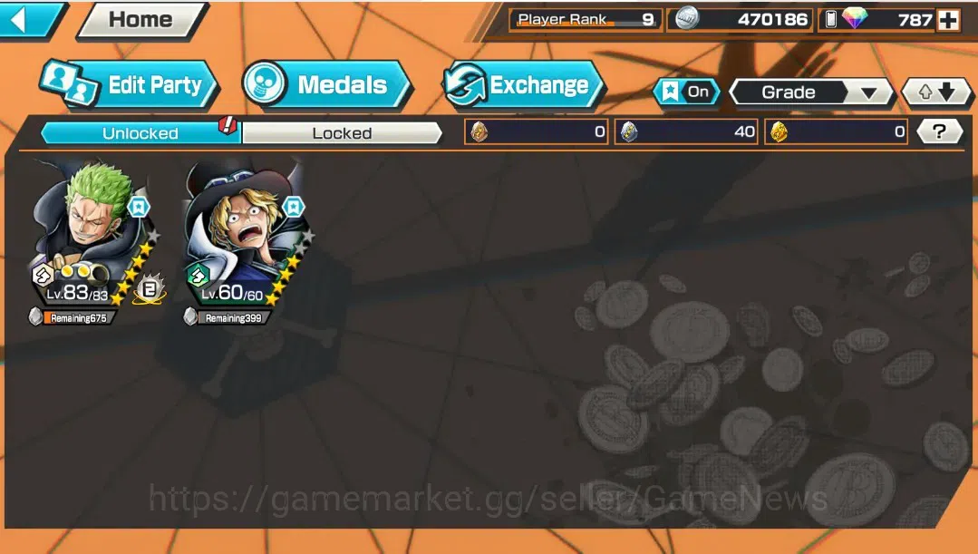 One Piece Bounty Rush Accounts Global|1 EX|Egghead Roronoa Zoro|Rank 9|Android On image 4
