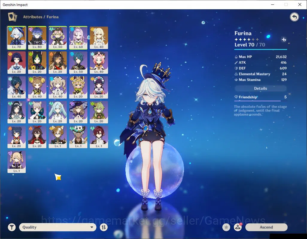 Genshin Impact Accounts ASIA|AR 47|2 Limited+20(*4Character)|FLins,Furina| image 13