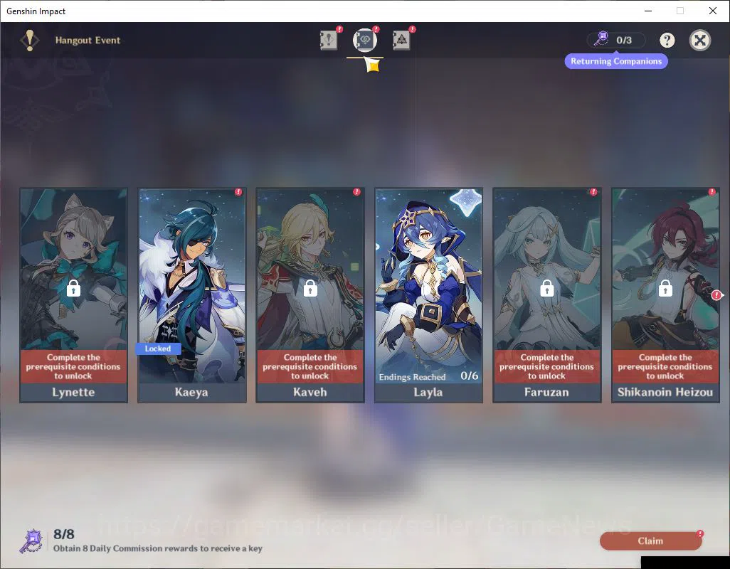 Genshin Impact Accounts ASIA|AR 47|2 Limited+20(*4Character)|FLins,Furina| image 4