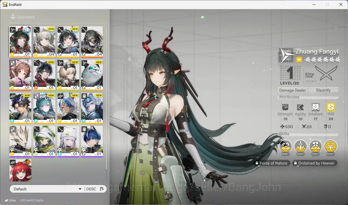 Arknights: Endfield Accounts ASIA|Fresh starter|1 limit| Zhuang Fangyi, Ardelia image 12