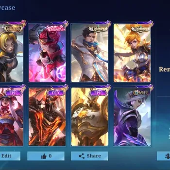 Mobile Legends: Bang Bang Accounts Collector Global|293 Skin|Renowned|DragonTamer Ling Kimmy Estes,Lightborn Tigreal Fanny