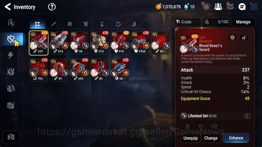 Epic Seven Accounts GLOBAL Unverif|New Era|2 ML(RhiannaLuciella,Abyssa image 11