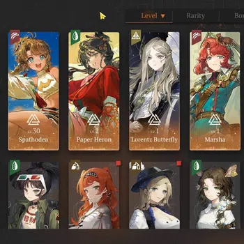 Reverse: 1999 Accounts Midgame GLOBAL|Lv 35|13 (*6 Crew) 1 Limited|Paper heron|Isolde,Lorentz