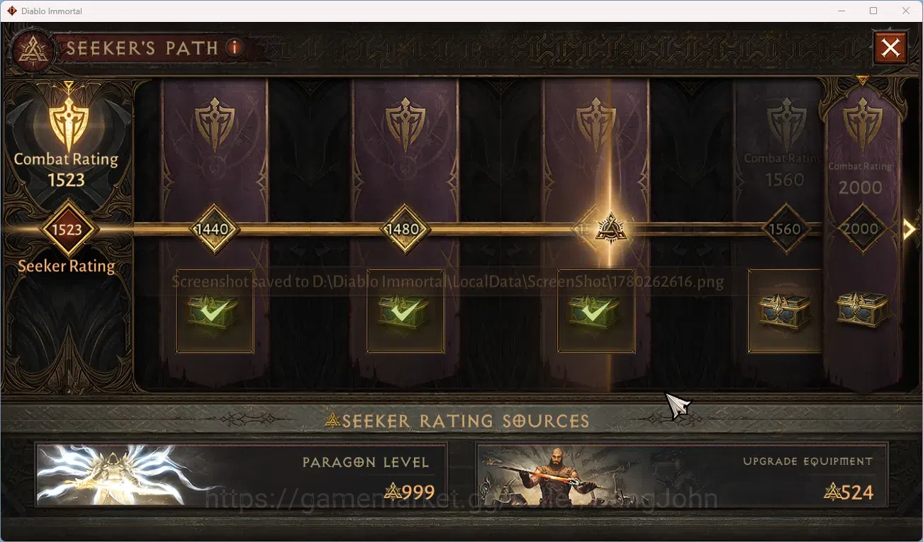 Diablo Immortal Accounts NA - High Heavens CS On | 60 (333) Tempest | CR 30 image 3