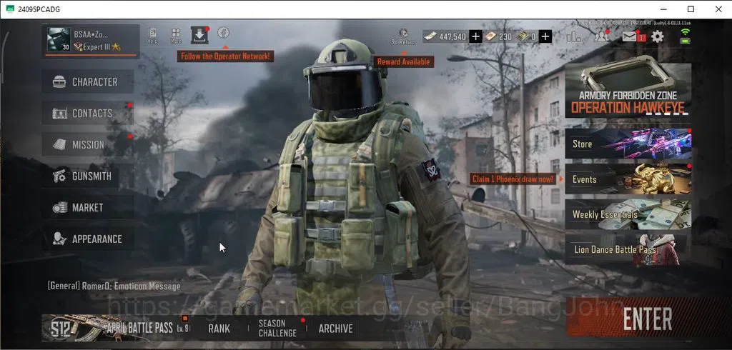 Arena Breakout Accounts MOBILE Lv30|SV 14,5M|CV 11M|GM AK-12,SS SCAR-L,Cer image 1