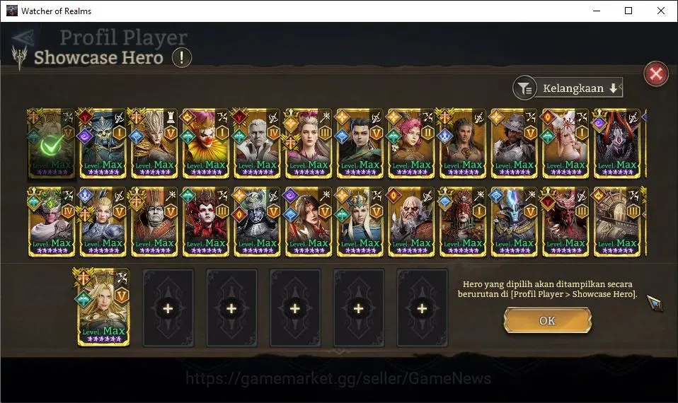 Watcher of Realms Accounts GLOBAL 60x|13M Power|8K Gems+Many Skin|17 Lord[Val image 10