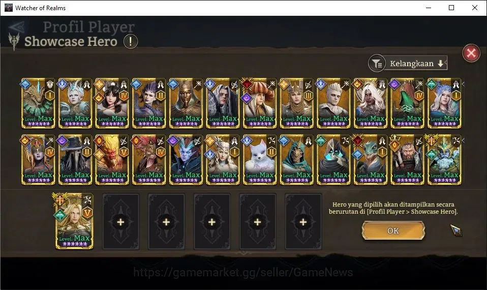 Watcher of Realms Accounts GLOBAL 60x|13M Power|8K Gems+Many Skin|17 Lord[Val image 13