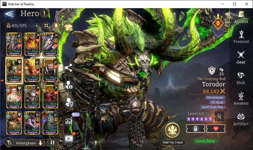 Watcher of Realms Accounts GLOBAL 60x|13M Power|8K Gems+Many Skin|17 Lord[Val image 17