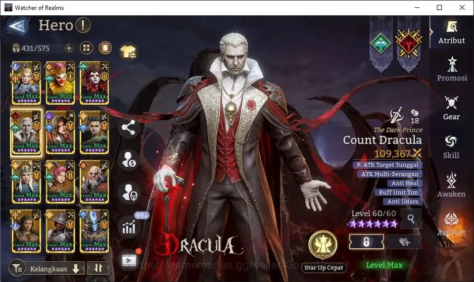 Watcher of Realms Accounts GLOBAL 60x|13M Power|8K Gems+Many Skin|17 Lord[Val image 18
