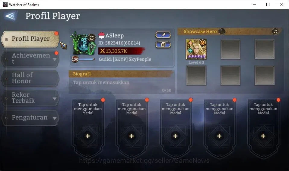 Watcher of Realms Accounts GLOBAL 60x|13M Power|8K Gems+Many Skin|17 Lord[Val image 2