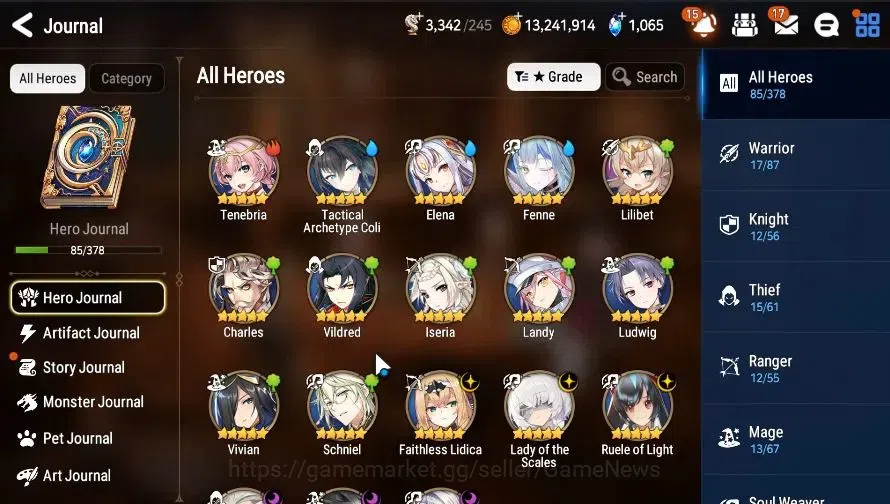 Epic Seven Accounts GLOBAL|UnVerif|6 ML(LOTScales,RoLight,Zio,BMHaste, image 5