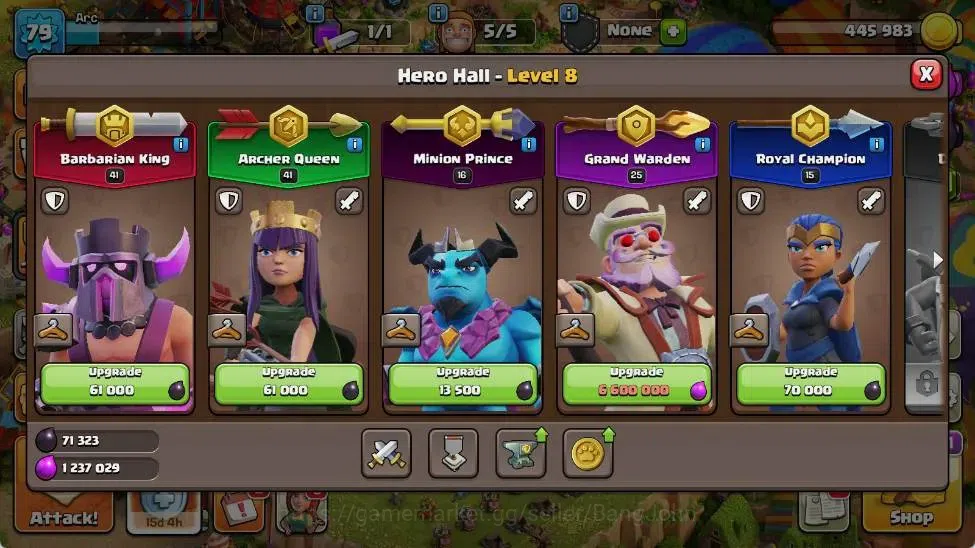 Clash of Clans Accounts Global | TH 16-BH 4 | LVL 79 | HH 8 | AQ 41 ,MP 16 image 6