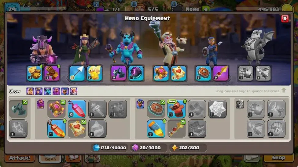 Clash of Clans Accounts Global | TH 16-BH 4 | LVL 79 | HH 8 | AQ 41 ,MP 16 image 8