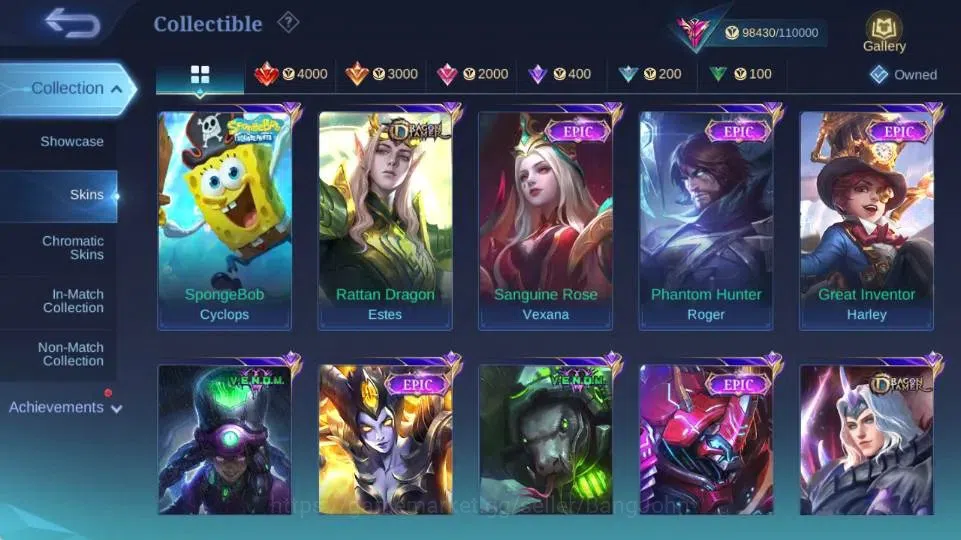 Mobile Legends: Bang Bang Accounts Global|Skin 308|Exalted|Aspirant Layla+Angela,PRIM image 11