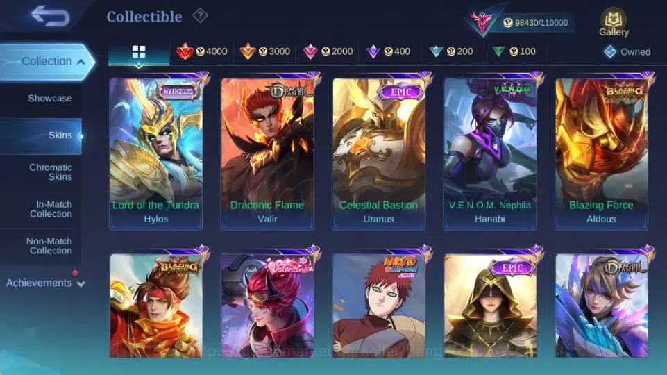 Mobile Legends: Bang Bang Accounts Global|Skin 308|Exalted|Aspirant Layla+Angela,PRIM image 13
