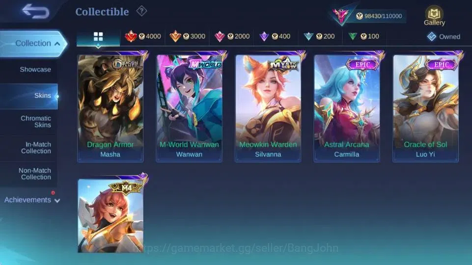 Mobile Legends: Bang Bang Accounts Global|Skin 308|Exalted|Aspirant Layla+Angela,PRIM image 16