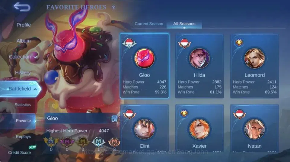 Mobile Legends: Bang Bang Accounts Global|Skin 308|Exalted|Aspirant Layla+Angela,PRIM image 4