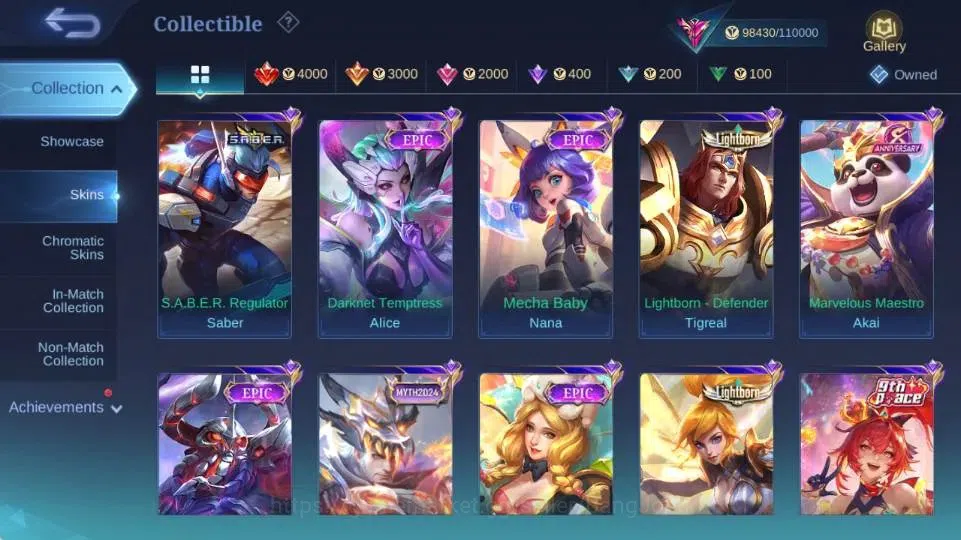 Mobile Legends: Bang Bang Accounts Global|Skin 308|Exalted|Aspirant Layla+Angela,PRIM image 8
