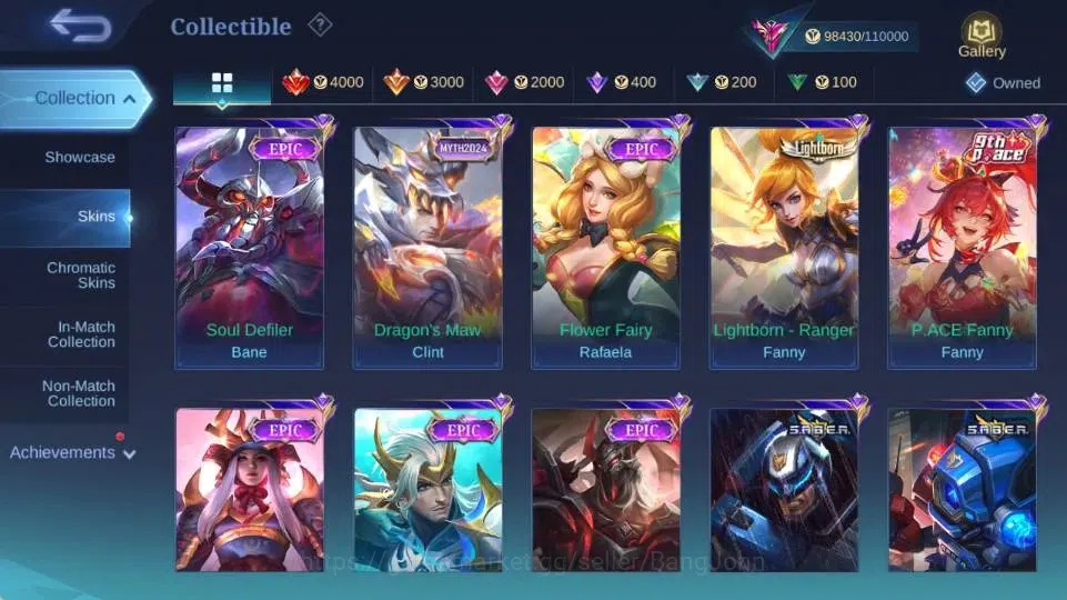 Mobile Legends: Bang Bang Accounts Global|Skin 308|Exalted|Aspirant Layla+Angela,PRIM image 9