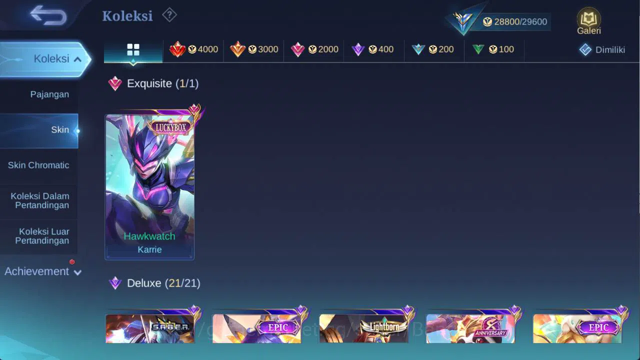 Mobile Legends: Bang Bang Accounts HERO 73, SKIN 126 lB karrie, saber cyclops, venom  image 3