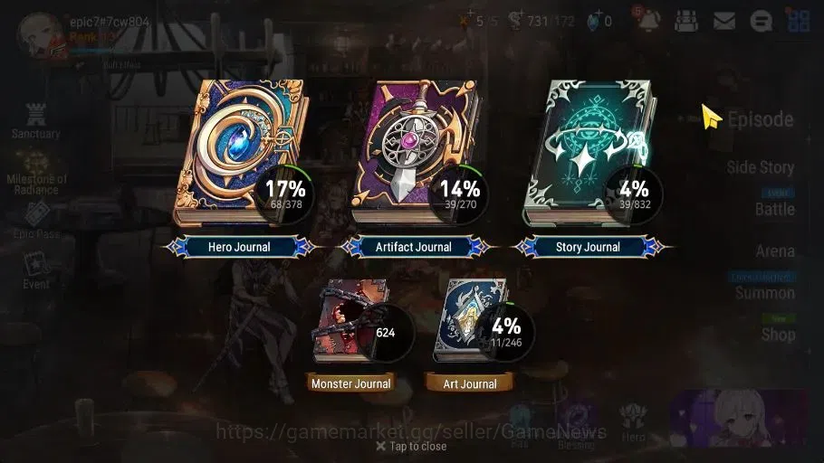 Epic Seven Accounts GLOBAL Unerif|3 ML(SP Politis,SOT Snow,S Taeyou)+T image 3