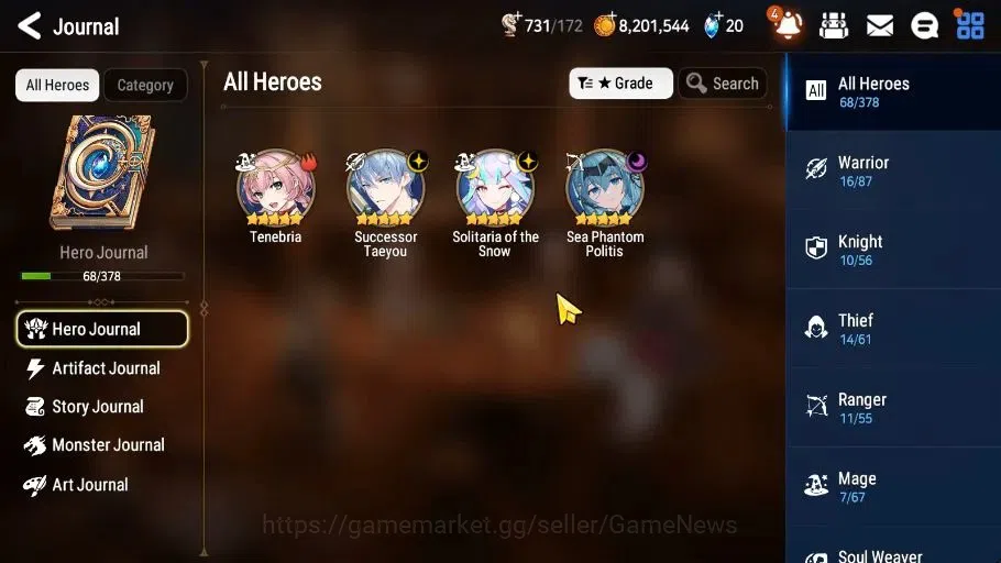 Epic Seven Accounts GLOBAL Unerif|3 ML(SP Politis,SOT Snow,S Taeyou)+T image 5