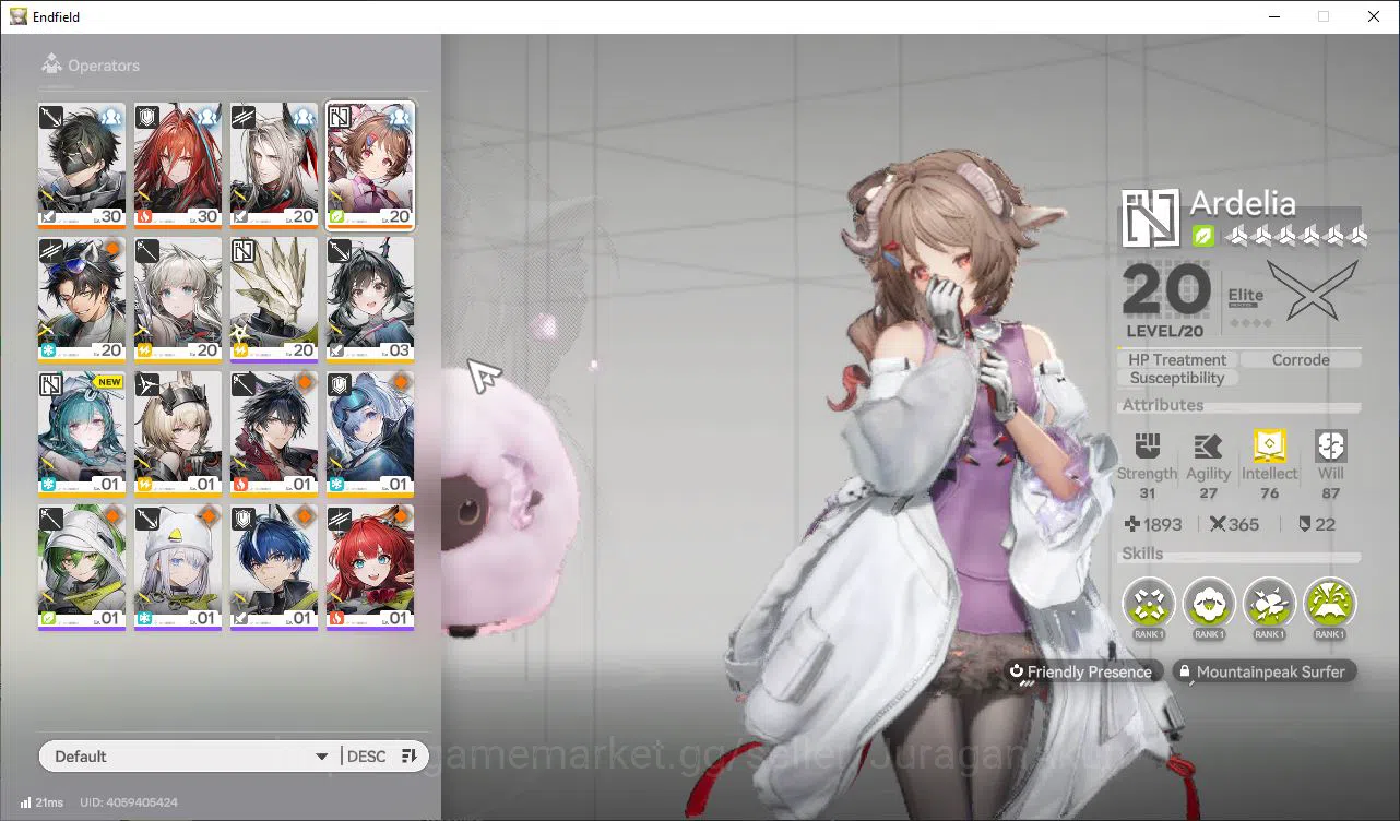 Arknights: Endfield Accounts Asia Lv15|2260 Arsenal|3SSR (Ardelia,Ember,Pograni image 7