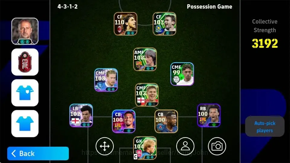 eFootball Accounts Android|PW 3192|Zlatan Ibrahimovic Epic,Johan Cruy image 5