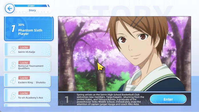 Kuroko's Basketball Street Rivals Accounts SEA SV014|Fresh Starter Lv3|Starter Daiki Aomine + 4 Other Character +Some 8
