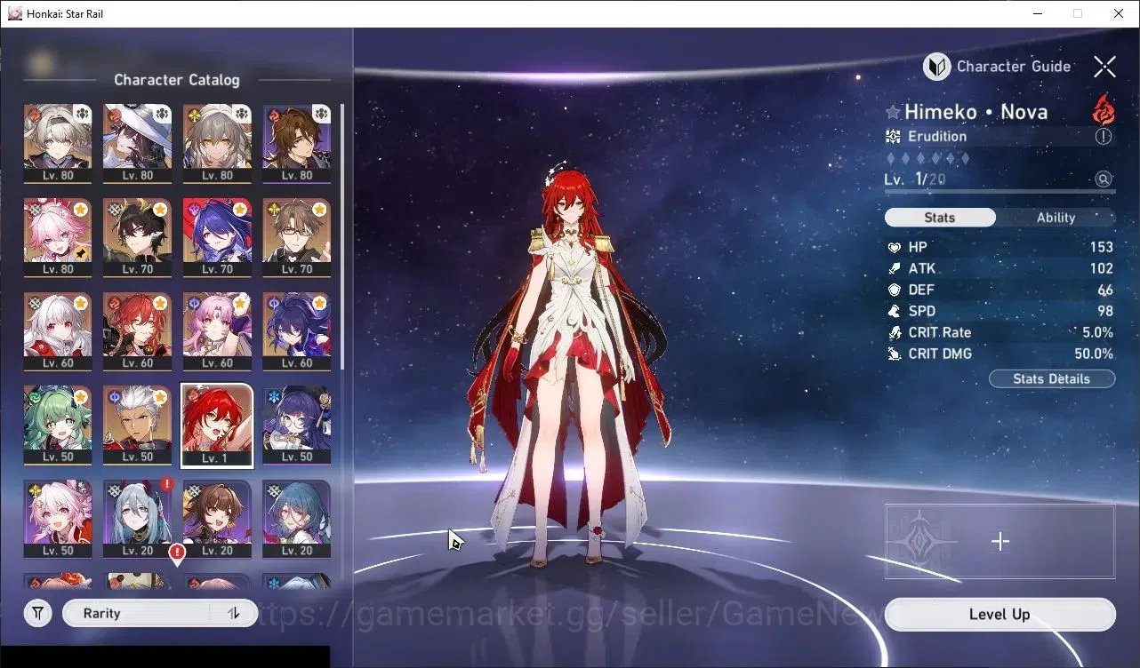 Honkai Star Rail Accounts Others ASIA|TL 62|10 Limited|(Evanescia)+Sign Acheron,Himeko Nova,Huohuo,Archer,Fu Xuan,DH terrae 1