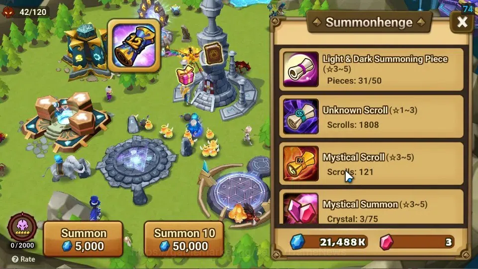 Summoners War: Sky Arena Accounts Starter ASIA|Lv 26|Ready Gacha|103 12 YSC + 160 11 YSC + 3 LAAS + 5 LS + 4 LDS + 121 MS |1 11