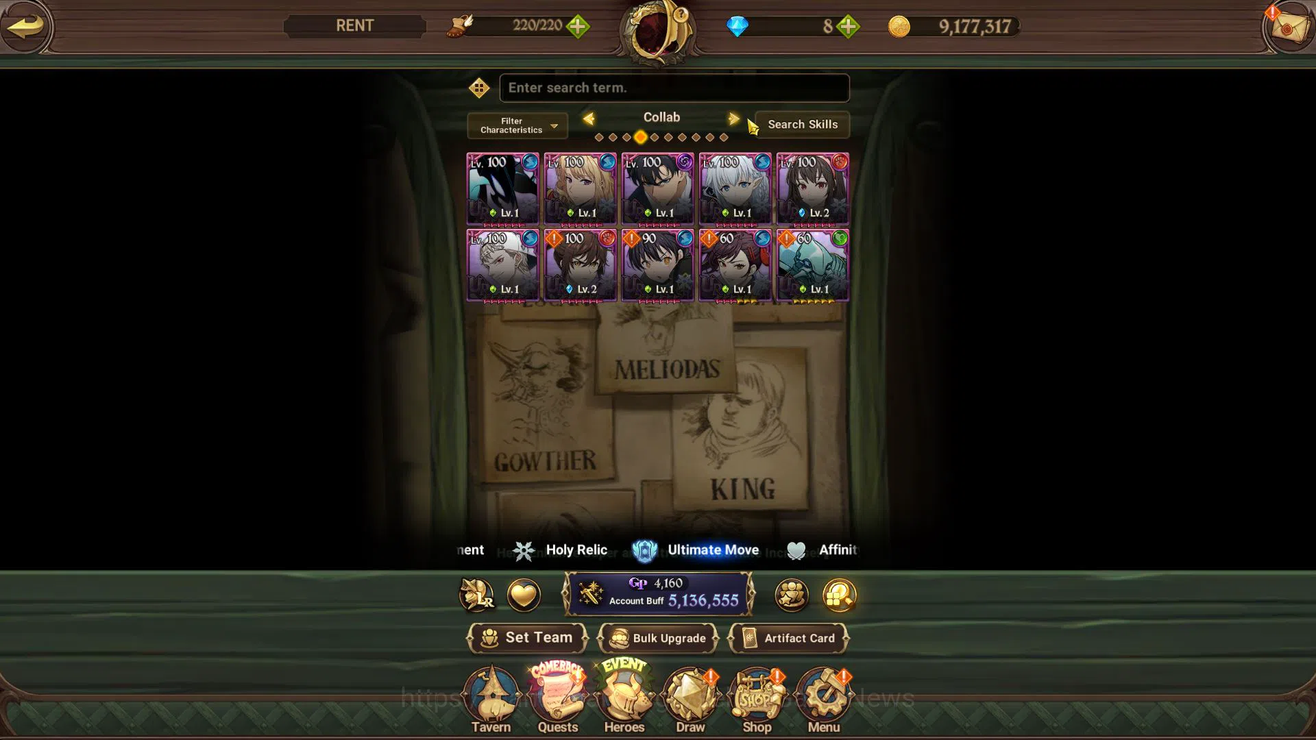 The Seven Deadly Sins: Grand Cross Accounts Midgame Asia|5,1M CC|2 LR+7 UR+ Many 4