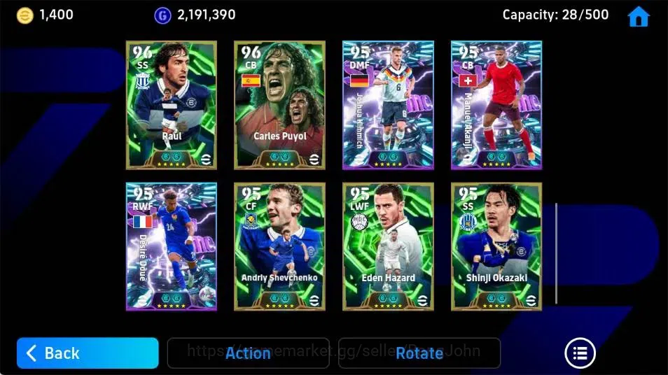 eFootball Accounts Others Mobile|PW 3169|Sadio Mane BigT'26,Marcelo Epic,Raphinha ShowT,John O'Shea Epic,Eden Hazard 5
