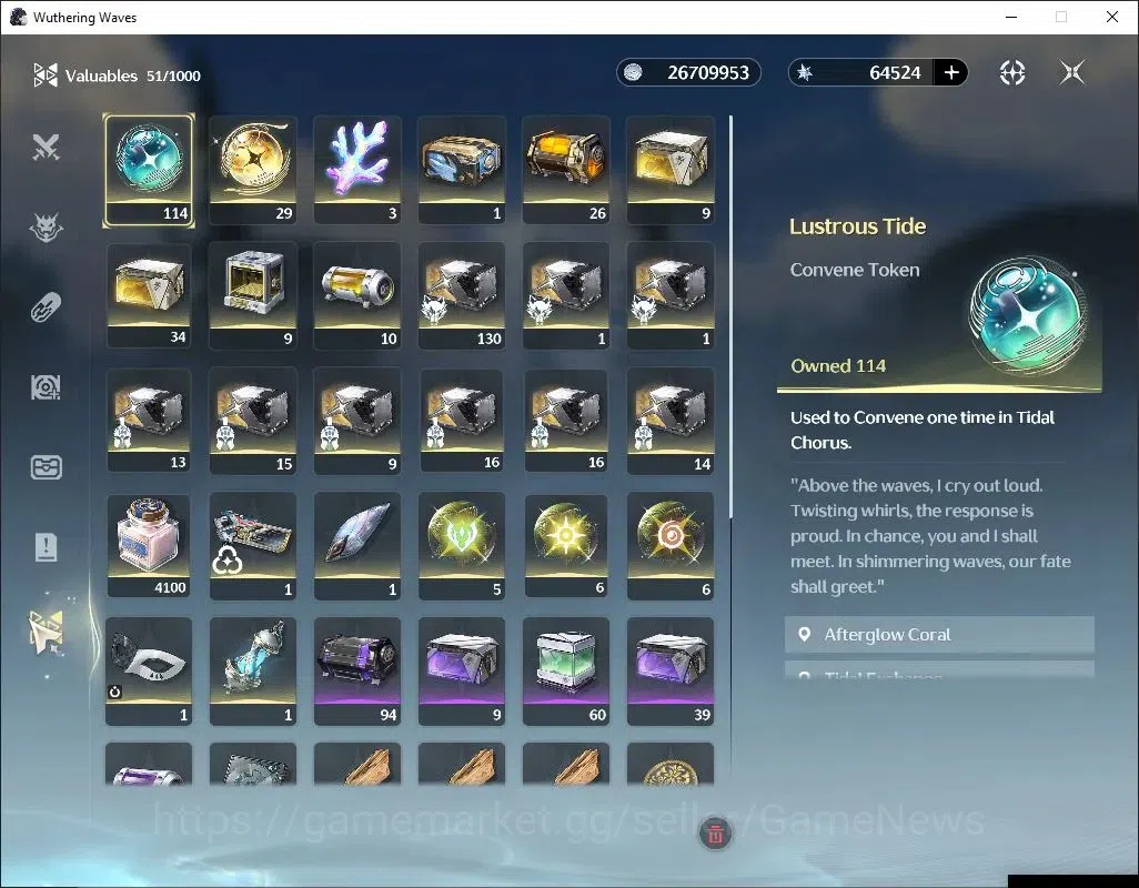 Wuthering Waves Accounts Mid-Game SEA |UL 50|Ready Gacha|64,5K Astrite+29 Radiant Tide,114 Lustrous Tide|DB Lvl 30|MC 11