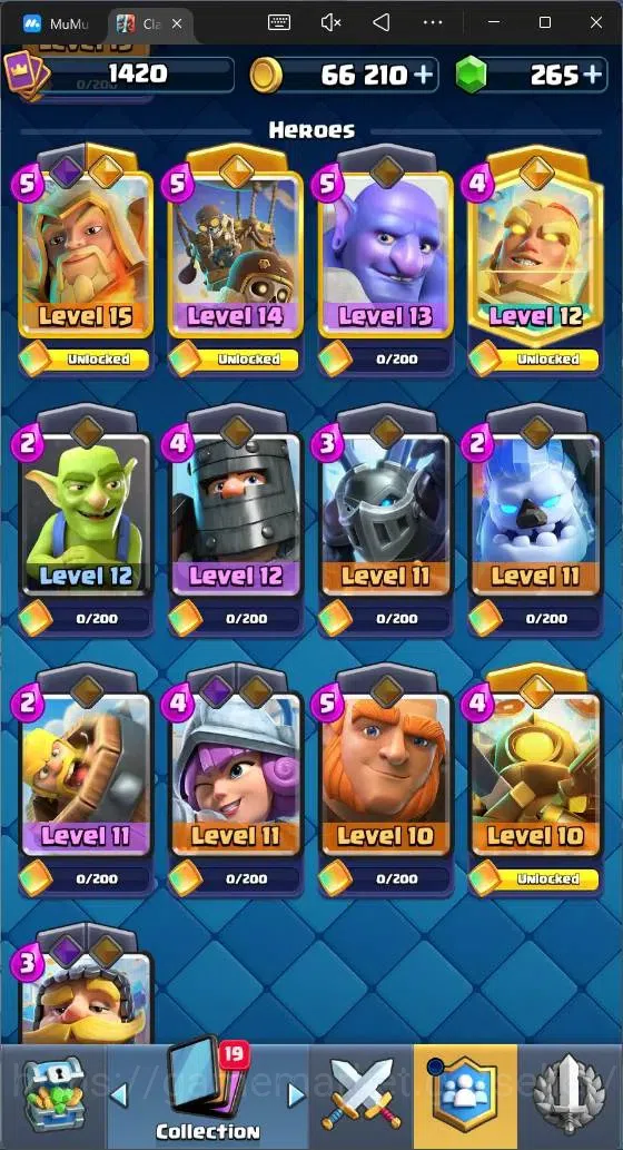 Clash Royale Accounts Mobile |CL 1420|KTL 13|Trophy 9533|121 Card|1 Max| image 12