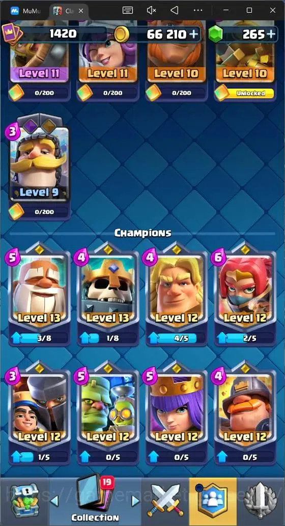 Clash Royale Accounts Mobile |CL 1420|KTL 13|Trophy 9533|121 Card|1 Max| image 13