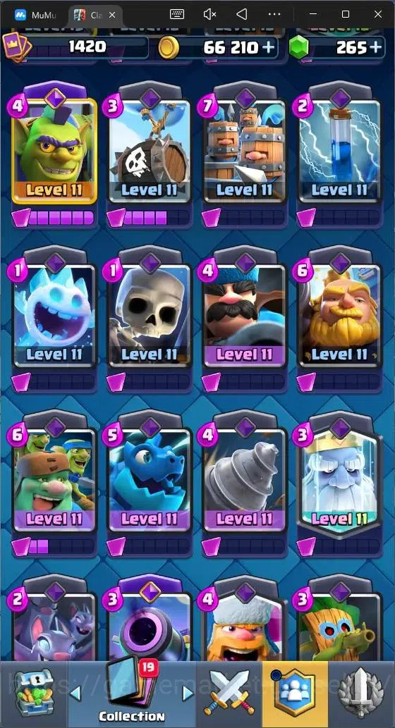 Clash Royale Accounts Mobile |CL 1420|KTL 13|Trophy 9533|121 Card|1 Max| image 9