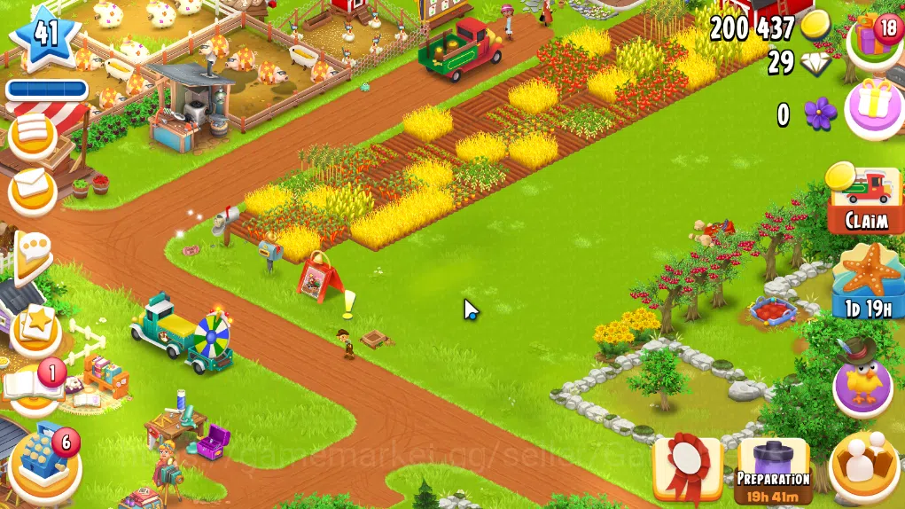 Hay Day Accounts Level 41 | Barn Storage 1050 + Silo Storage 625 | 200k Coins, 29 Diamonds |CN ON|Log Supercell ID|Take 3