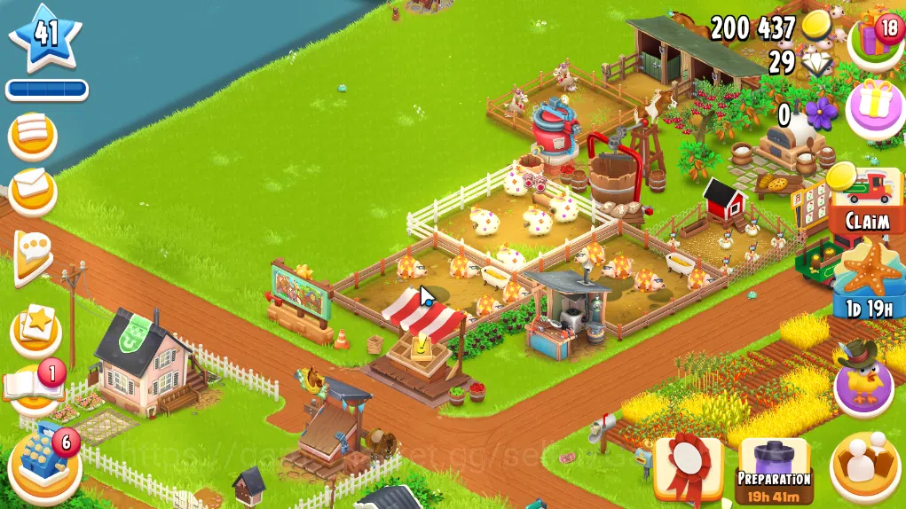 Hay Day Accounts Level 41 | Barn Storage 1050 + Silo Storage 625 | 200k Coins, 29 Diamonds |CN ON|Log Supercell ID|Take 4