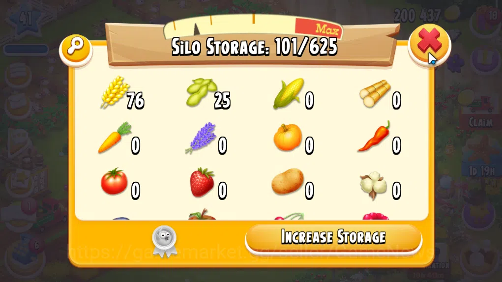 Hay Day Accounts Level 41 | Barn Storage 1050 + Silo Storage 625 | 200k Coins, 29 Diamonds |CN ON|Log Supercell ID|Take 8