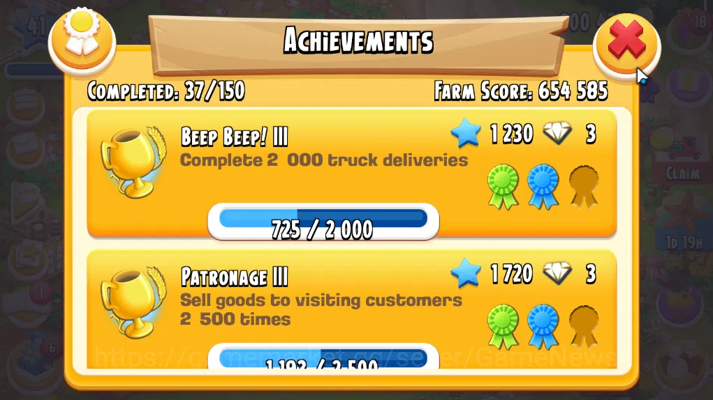 Hay Day Accounts Level 41 | Barn Storage 1050 + Silo Storage 625 | 200k Coins, 29 Diamonds |CN ON|Log Supercell ID|Take 9