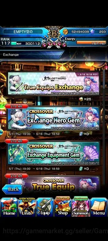 Grand Summoners Accounts Global|1 Sp Art|293 cc|Rank 117|23 Ascend+7 TW|(Ro image 9