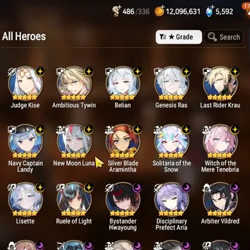 Epic Seven Accounts Limited Hero GLOBAL UnVerif|20 ML(Lisette,School Nurse Yulha,WOTM Tenebria,DP Aria,Etc)+Perfumer