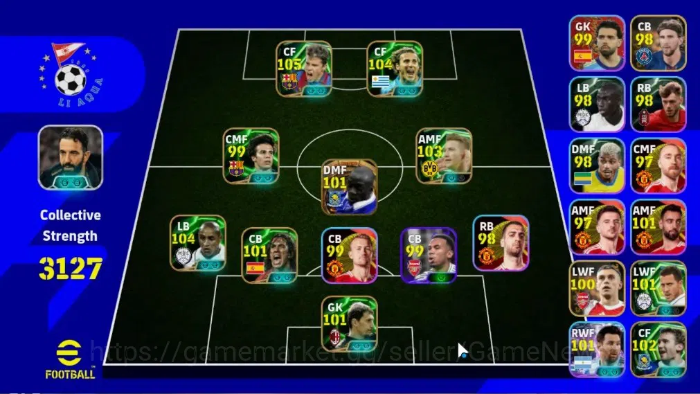 eFootball Accounts Legends & Iconic Players Android|Big Time Old Claude Makelele|11Epic Javier Saviola,Roberto Carlos,Diego 1