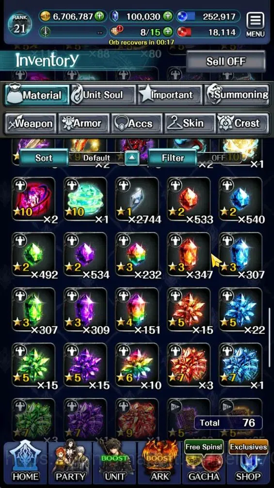 Last Cloudia Accounts GLOBAL|Rank 21|100K Crystal|Top Tier Unit [A Rolan image 10